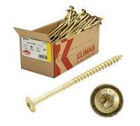 DMX Lot de 200 vis à tête plate 5 x 80 mm, pour construction, bois, panneaux d'aggloméré, vis à tête plate, pour construction en bois