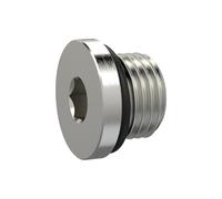 Vis de fermeture, six pans creux 17 mm, G 3/4, NBR O-Ring en laiton - Pression de travail max. 25 bars, tampon de fonctionnement. Charge maximale : 80 °C.
