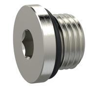 Vis de fermeture, six pans creux 6 mm, G 1/4, NBR O-Ring en laiton - Pression de travail max. 25 bars, tampon de fonctionnement. Charge maximale : 80 °C.