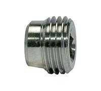 Vis de fermeture, six pans creux, sans ceinture, G 1/2, SW 10, acier inoxydable 1.4571, pression de travail max. 60 bar, tampon de fonctionnement. Charge maximale : 150°C