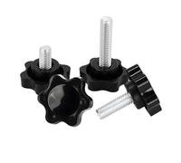 Vis de pouce Boulon de bouton à main en acier au carbone, vis plastique étoile 1-10 pièces, serrage du filetage, poignée pouce, Machine, boulons M4 M5 M6 M8M10 M12(55mm (1pcs),M8 (head 32mm))