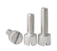 Vis de pouce M3 M4 M5 M6 M8 304 vis moletées en acier inoxydable à tête plate boulon fendues(40mm,M3 10PCS)