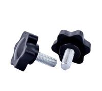 Vis de pouce M4 M5 M6 M8 M10 en acier au carbone prune bouton à main vis boulons plastique forme d'étoile tête filetage serrage pouce poignée Machine boulon(20 PCS,M6x30 (Head 25mm))
