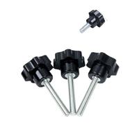 Vis de pouce Poignée de serrage à filetage M4 M5 M6 M8 M10 M12, boulon en forme d'étoile, bouton main bakélite, vis, équipement industriel, 5 pièces(M12x35mm (Head 50mm))