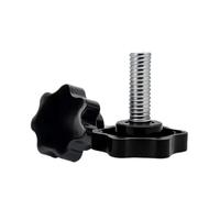 Vis de pouce Vis à bouton main Six lobes, boulons M4 M5 M6 M8 M10 M12 en plastique forme d'étoile, filetage de tête serrage, poignée pouce, Machine, 1 20 pièces(12mm(8pcs),M5 (Head 32mm))