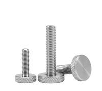Vis de pouce Vis à tête plate moletée en acier inoxydable M2/M2.5/M3/M4/M5/M6/M8/M10/ 304, vis pouce for serrer la main, mur de rideau verre, boulon réglage du(6mm,M6(1pcs))