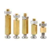 Vis de Publicité Entretoises hexagonales en laiton M2 M3 M4 M5 M6, jeu d'écrous, piliers de Support PCB, colonne, goujon Rack, 30 pièces(11mm,M2(Thread 4mm))