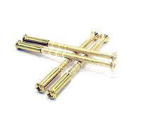 Vis de raccordement M4 en laiton avec manchons Boulons M4 x 60 mm L x 20 mm L Manchons dos à dos ou mâle-femelle pour poignées de porte, boutons ou fermetures à rosace (lot de 8 vis de raccordement en