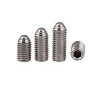 Vis de réglage piston à bille ressort en acier inoxydable 304, 100 pièces | Tailles argentées M3 à M8 for l'ingénierie, la conception de produits et la maintenance(M6x8)