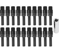 Vis de roue M14 x 1,5, siège conique, tige de 45 mm, hexagone de 17 mm, accessoires de roue, universel pour voiture, noir