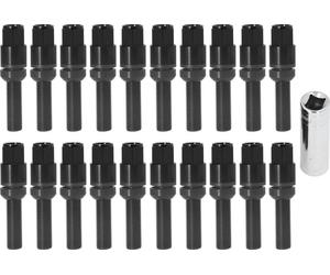 Vis de roue M14 x 1,5, siège conique, tige de 45 mm, hexagone de 17 mm, accessoires de roue, universel pour voiture, noir