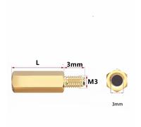 Vis d'espacement d'écrou hexagonal M3X3-35 + 3mm 4mm, 20 pièces, pilier fileté en laiton, entretoise PCB 20PCS M3 MF 3