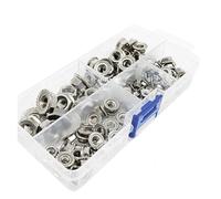 Vis Écrous 110pieces/boîte Écrou À Bride Hexagonal Hexagonal Dentelé Spinlock Ensemble De Contre-écrous Taille De Mélange M3 M4 M5 M6 M8 Kit D’assortiment
