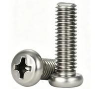 Vis en acier inoxydable 304 à empreinte cruciforme M2 .5 M3 M4 M5 M6, vis à tête cylindrique ronde for Machine, boulons en carbone for ordinateur(Stainless Steel,M6x50(20Pcs))