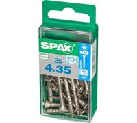 Vis en acier inoxydable SPAX, 4 x 35 mm, 25 pièces, filetage partiel, tête fraisée, T-STAR plus T20, 4CUT, acier inoxydable A2 - 4197000400351