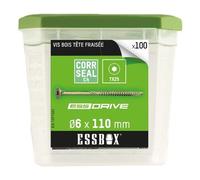 Vis ESSBOX SCELL-IT à bois - Ø6 mm x 110 mm - Boite de 100 - EX-1371331