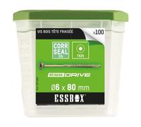 Vis ESSBOX SCELL-IT à bois - Ø6 mm x 80 mm - Boite de 100 - EX-1371281
