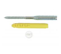 Vis et cheville - pour pose de menuiserie PVC sur maçonnerie - 6 x 150 mm - TOP-ROC ING FIXATIONS