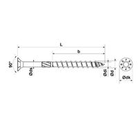 Vis GPR pour bâtiments en bois ZH T30 6x260/64 ZZ - emballage 100 pcs