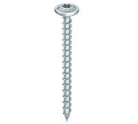 Vis HECO - Topix Plus - Acier zingué blanc - Tête ronde large