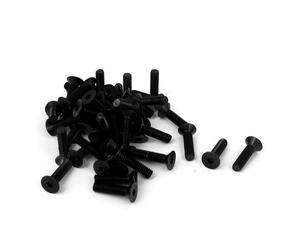 Vis hexagonale SOURCING MAP 50Pcs M4 x 16mm Vis à Tête Fraisée Plate à Six Pans Creux Vis à Douille Hexagonale Boulon Métrique Noir