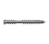 Vis inox A4 pour terrasse bois - double filet - 6 x 60 mm - 100 pièces SPAX