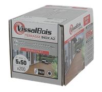 Vis inox pour terrasse bois Double filet VISSALBOIS