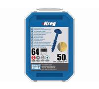 Vis KREG Blue-kote - 64 mm avec filetage grossier - Boite de 50 vis - SML-C250B-50-INT