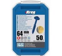 Vis KREG Blue-kote - 64 mm avec filetage grossier - Boite de 50 vis - SML-C250B-50-INT G