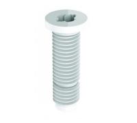 Vis M12 blanche PVC recoupable pour fixation centrale de bonde d'évier Valentin, lot de 2