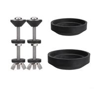 Vis M6 en acier inoxydable pour réservoir de toilettes - Boulons résistants à la rouille avec joints en mousse de 5,1 cm et 7,6 cm pour éviter les fuites - Installation sûre - Facile à installer pour