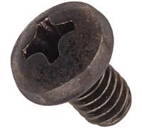 Vis machine à tête cylindrique en acier plaqué zinc noir conforme à la norme ASME B18.6.3, 2 Phillips, taille du filetage #8-32, longueur 6,35 mm, entièrement fileté, Import (lot de 100)