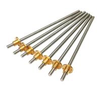 Vis mère en acier inoxydable T10 for imprimante 3D CNC, pas de 2 mm, longueur 10 mm, 100 mm -1000 mm, vis à broche trapézoïdale avec écrou, 1 pièce
