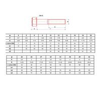 Vis métaux à tête hexagonale classe 10.9 filetage partiel brut DIN 931 6X40 CLE 10 BTE100 - - TH6X40/18.109