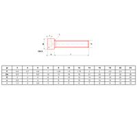 Vis métaux tête cylindrique hexagonale creuse 12.9 filetage total zingué DIN 912 - 8 x 100 mm boîte de 50 ULTIMA CHC8X100/100 ZING