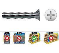 Vis Métrique Philips Din 965 Zinguée M5x60 Vis Métrique M5x60 Tête Fraisée Philips, Finition Zinguée - Celo