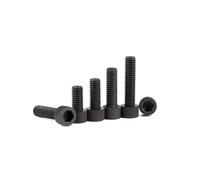 Vis moletée à tête cylindrique hexagonale en Nylon noir, boulon à tête de tasse isolée en plastique M3 M4 M5 M6 M8 M10 M12 50 pièces(No knurling,M3X15 50pcs)
