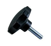 Vis moletée - CYCLINGCOLORS - M6 - 40mm - Tête plastique - Acier - Noir