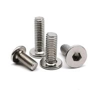 Vis Moletée Kit d'assortiment de 400 vis, boulons et écrous à tête plate ultra-mince à six pans creux M2 et M3