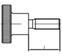 Vis moletée TOOLCRAFT 107541 50 pc(s) M4 20 mm tête moletée acier N/A