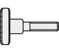 Vis moletée TOOLCRAFT 190321 M3*6 D464-5.8:A2K 10 pc(s) M3 6 mm tête moletée acier N/A