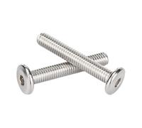 Vis Moletée Vis à tête Allen A2 M4 M5 M6, rivets en acier inoxydable 304, boulons à six pans creux et joint plat