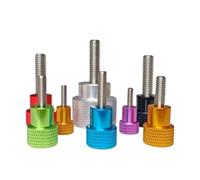Vis moletées 3 vis à oreilles en aluminium M3 M4 M5 M6 tête moletée, filetage acier inoxydable, serrage manuel(BLACK,M4X10)