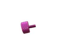 Vis moletées Lot de 5 à 10 vis moletées en aluminium coloré M3 M4 M5 M6 tête plate for boîtier d'ordinateur DIY(Pink,M4X10 10pcs)