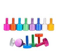 Vis moletées Lot de 5 vis moletées colorées M2, M4, M5 et M6, longueur filetage 4-25 mm, en alliage d(Rose Red,M4x10mm)