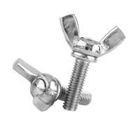 Vis Papillon M5 en Acier Inoxydable 304 Kit Assortiment 5 Pièces avec Rondelles pour Bricolage Réparation Tailles 12mm 16mm 20mm 40mm Fixation Durable Résistante