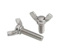 Vis papillon W vis à oreilles 304 acier inoxydable M3 M4 M5 10 pièces(14mm,M4 10pcs)