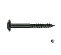 Vis penture 7x70 mm inviolables acier zingué noire par 100