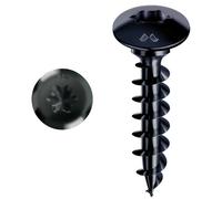 Vis penture Panelvit FC noir MUSTAD - Tête ronde large Collet rond