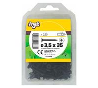 Vis plaque de platre tête trompette acier phosphalté noir Ø 3,5 x L 35 mm - Paquet de 220